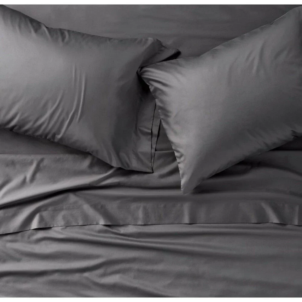Full 600 Thread Count Sateen Sheet Set Dark Gray - Casaluna NEW